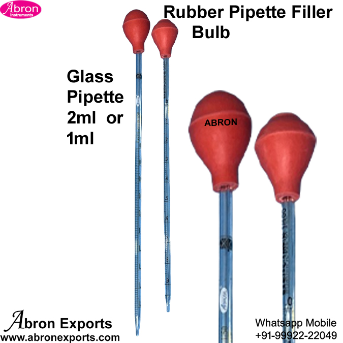 Pipette Filler Rubber Bellow Bulb Suitable For Glass PIpette or PS Pipette  Teat 10pc Abron AC-620BM 